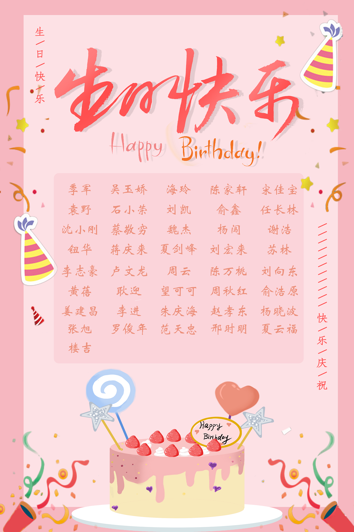【生日祝?！抗ё?月生日的員工生日快樂！