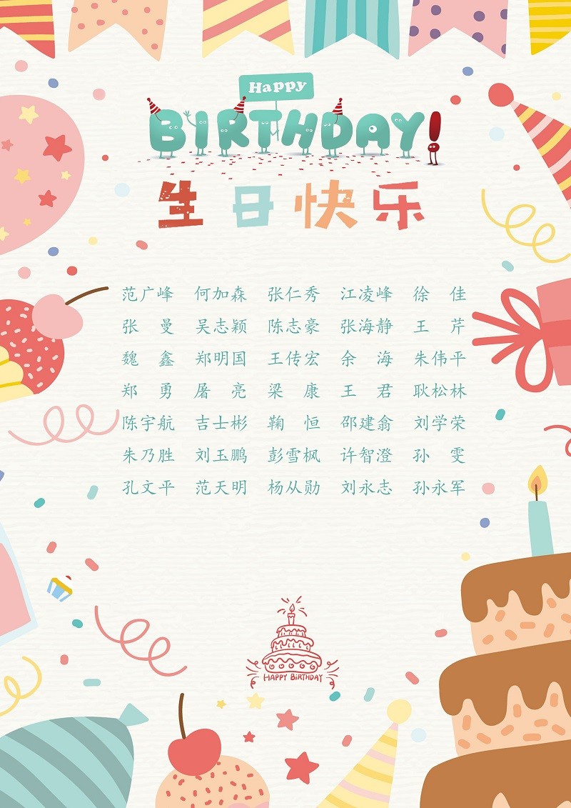 【生日祝福】恭祝11月生日的員工生日快樂！