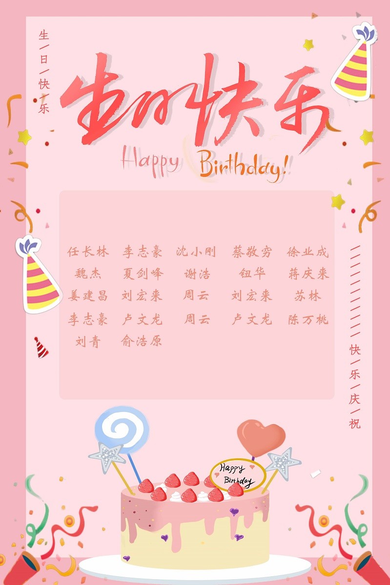 【生日祝?！抗ё?8月生日的員工生日快樂！
